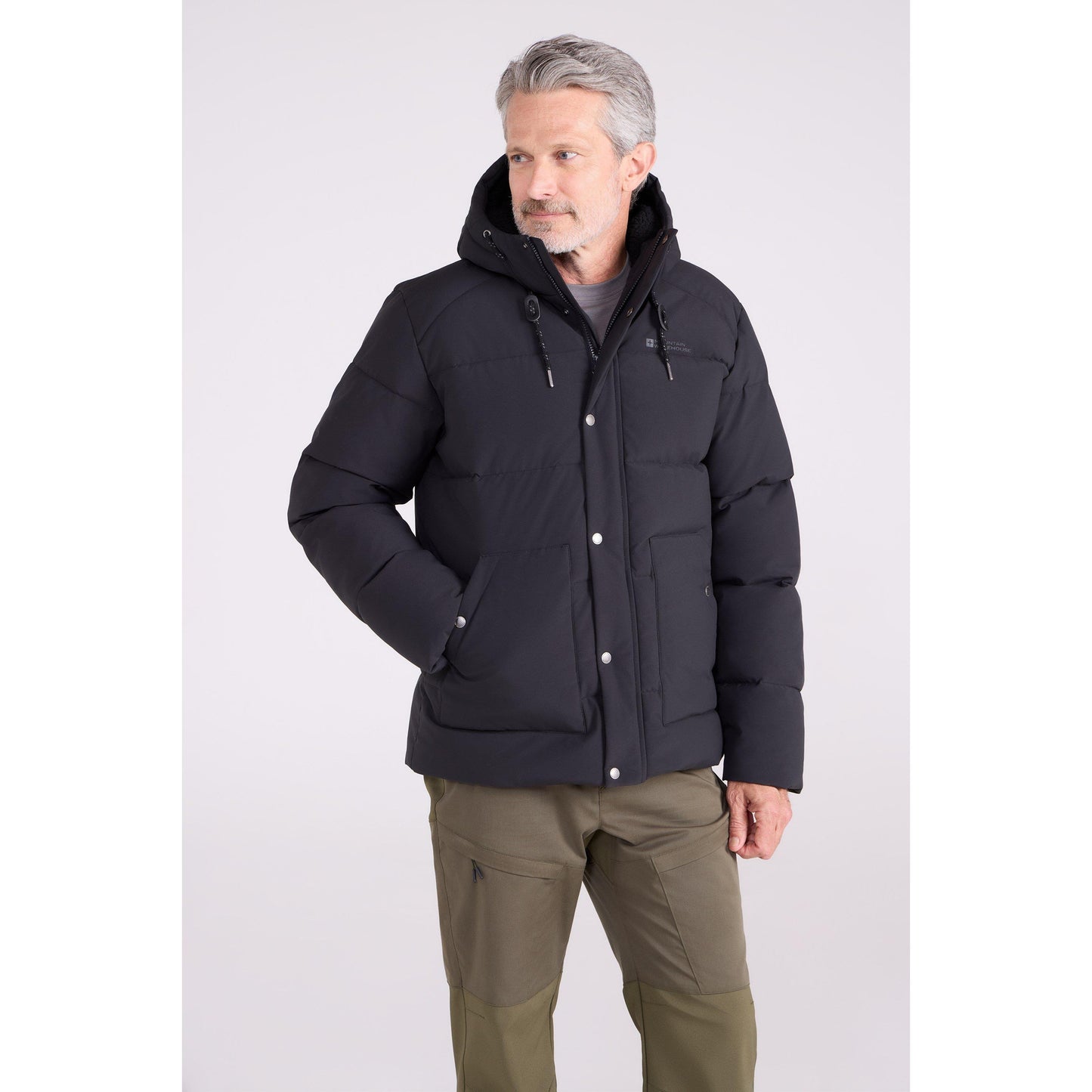 Black - Front - Mountain Warehouse Mens Manta Padded Jacket