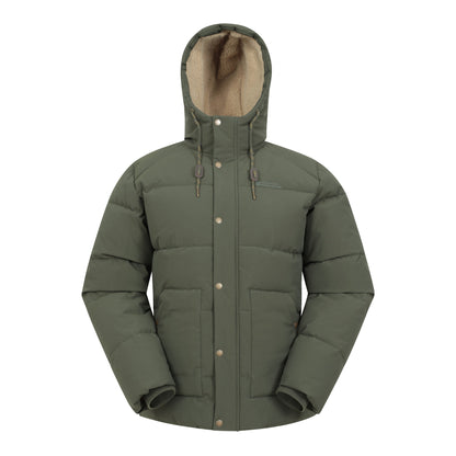 Khaki Green - Front - Mountain Warehouse Mens Manta Padded Jacket