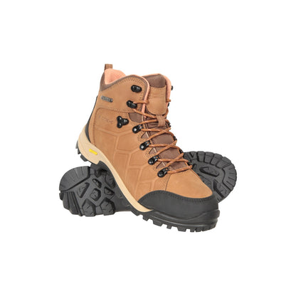 Brown - Close up - Mountain Warehouse Womens-Ladies Hurricane Extreme Leather IsoGrip Boots