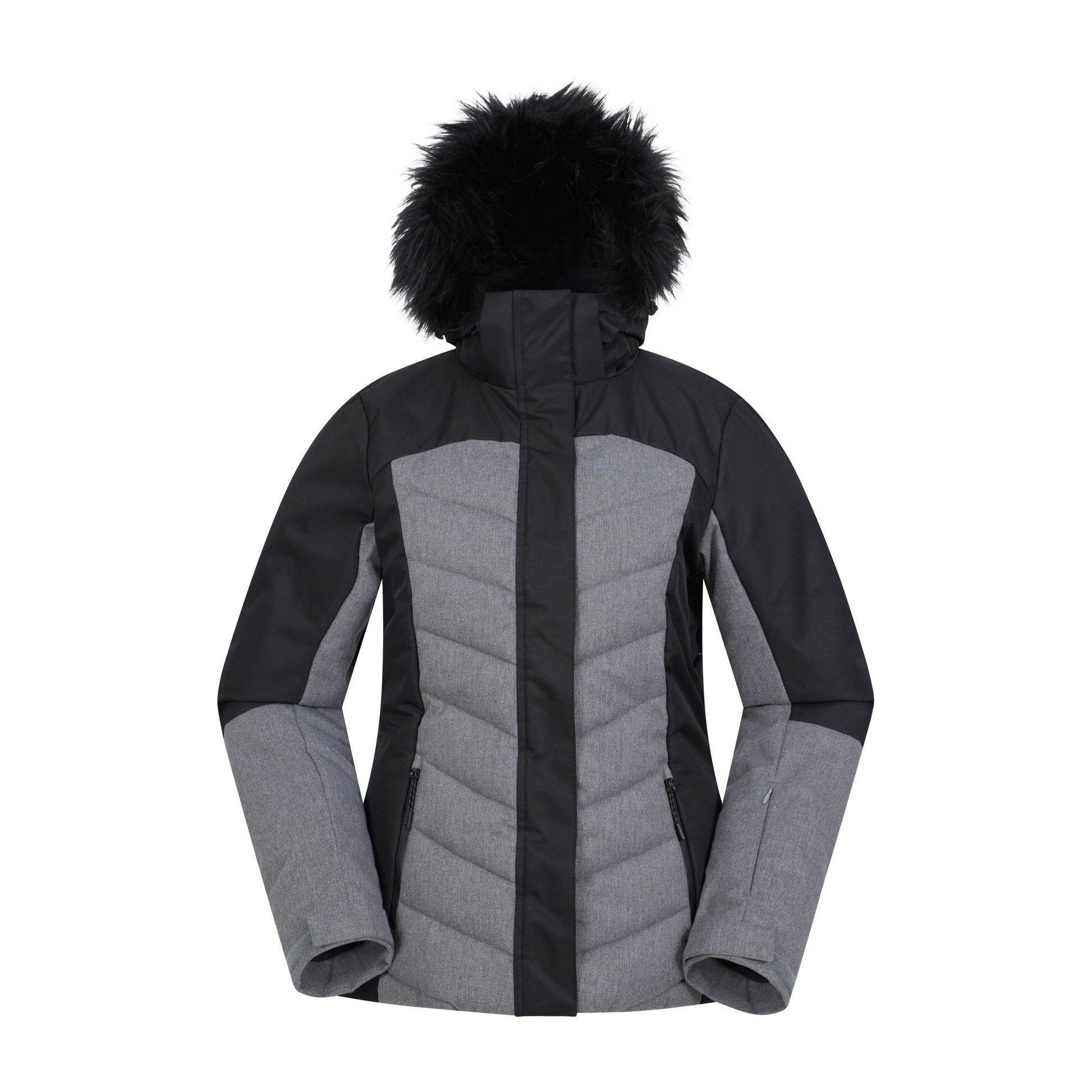 Black - Front - Mountain Warehouse Womens-Ladies Pyrenees II Padded Ski Jacket