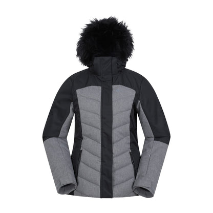 Black - Front - Mountain Warehouse Womens-Ladies Pyrenees II Padded Ski Jacket