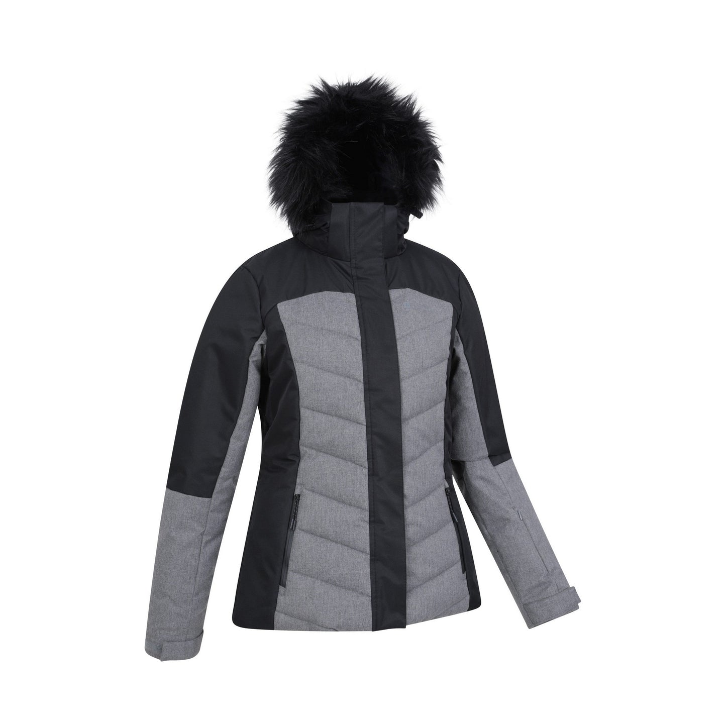 Black - Side - Mountain Warehouse Womens-Ladies Pyrenees II Padded Ski Jacket