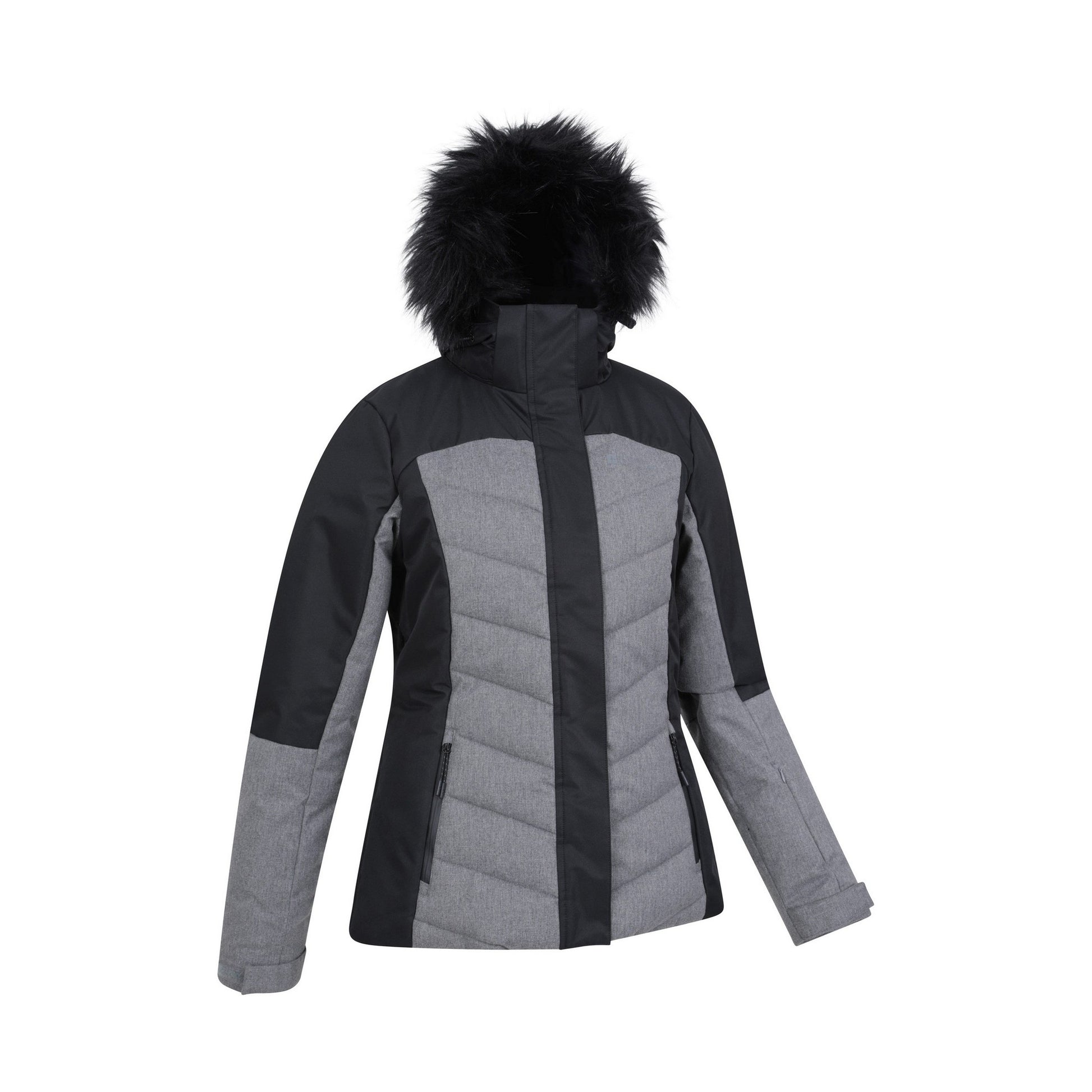 Black - Side - Mountain Warehouse Womens-Ladies Pyrenees II Padded Ski Jacket