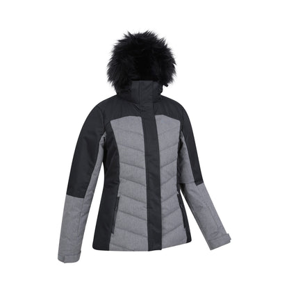 Black - Side - Mountain Warehouse Womens-Ladies Pyrenees II Padded Ski Jacket