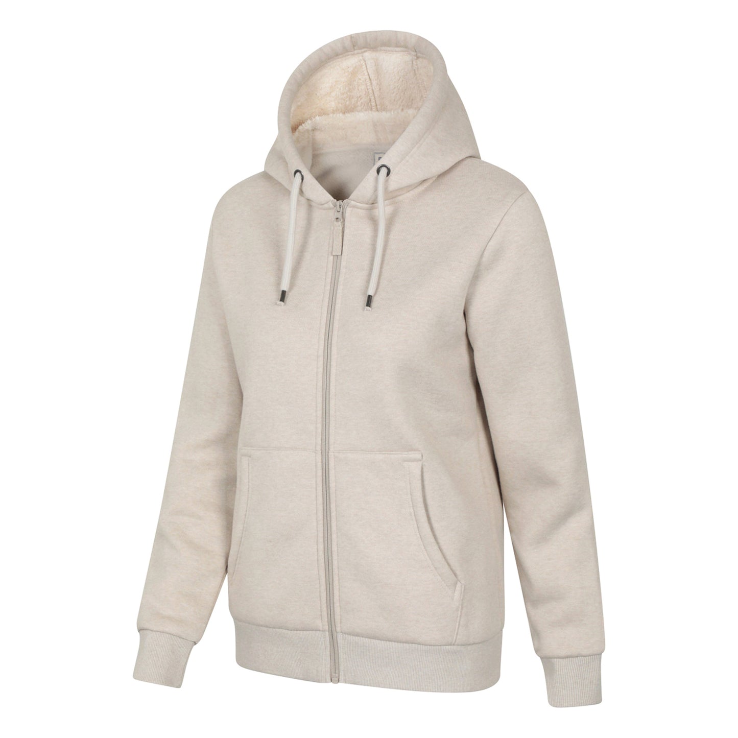 Light Beige - Lifestyle - Mountain Warehouse Womens-Ladies Dalton Sherpa Lined Full Zip Hoodie