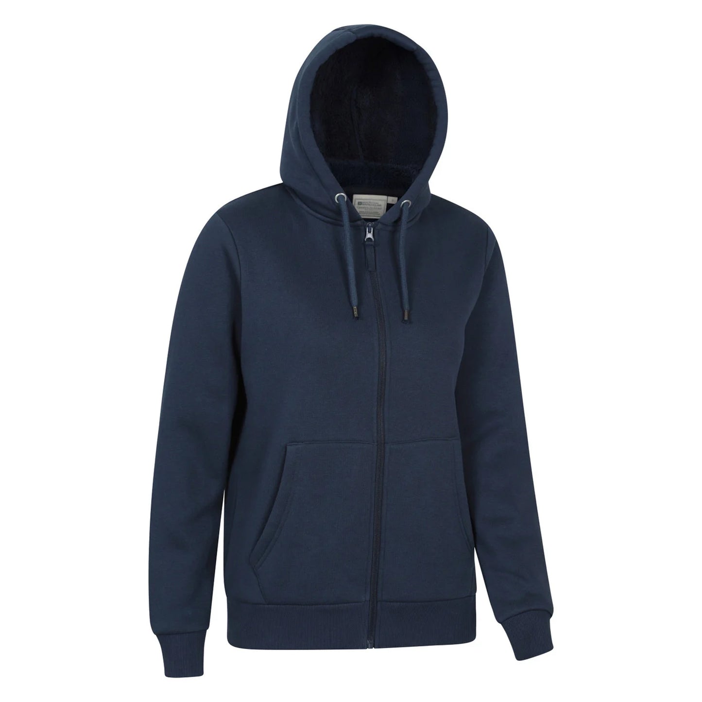 Navy - Side - Mountain Warehouse Womens-Ladies Dalton Sherpa Lined Full Zip Hoodie