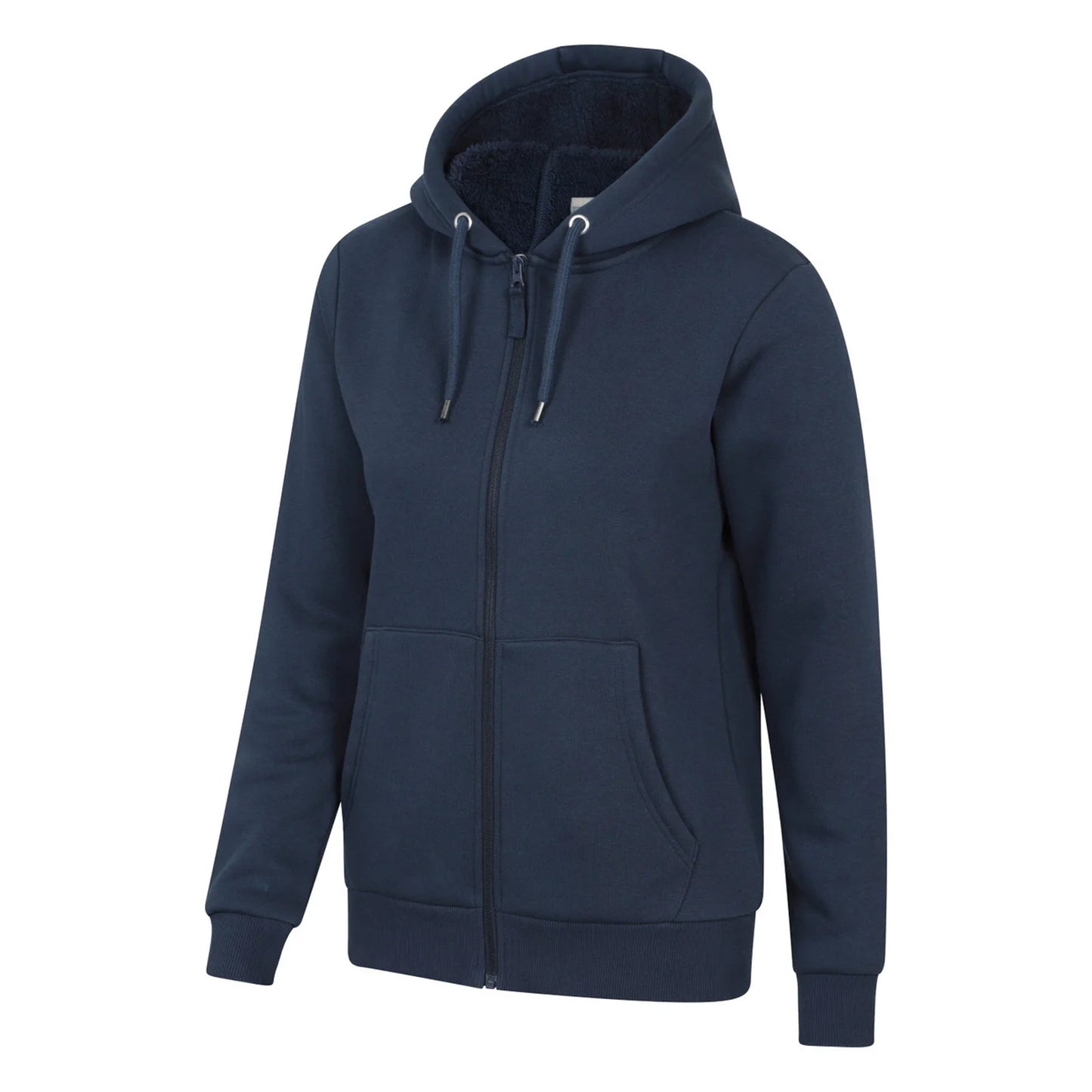 Navy - Lifestyle - Mountain Warehouse Womens-Ladies Dalton Sherpa Lined Full Zip Hoodie
