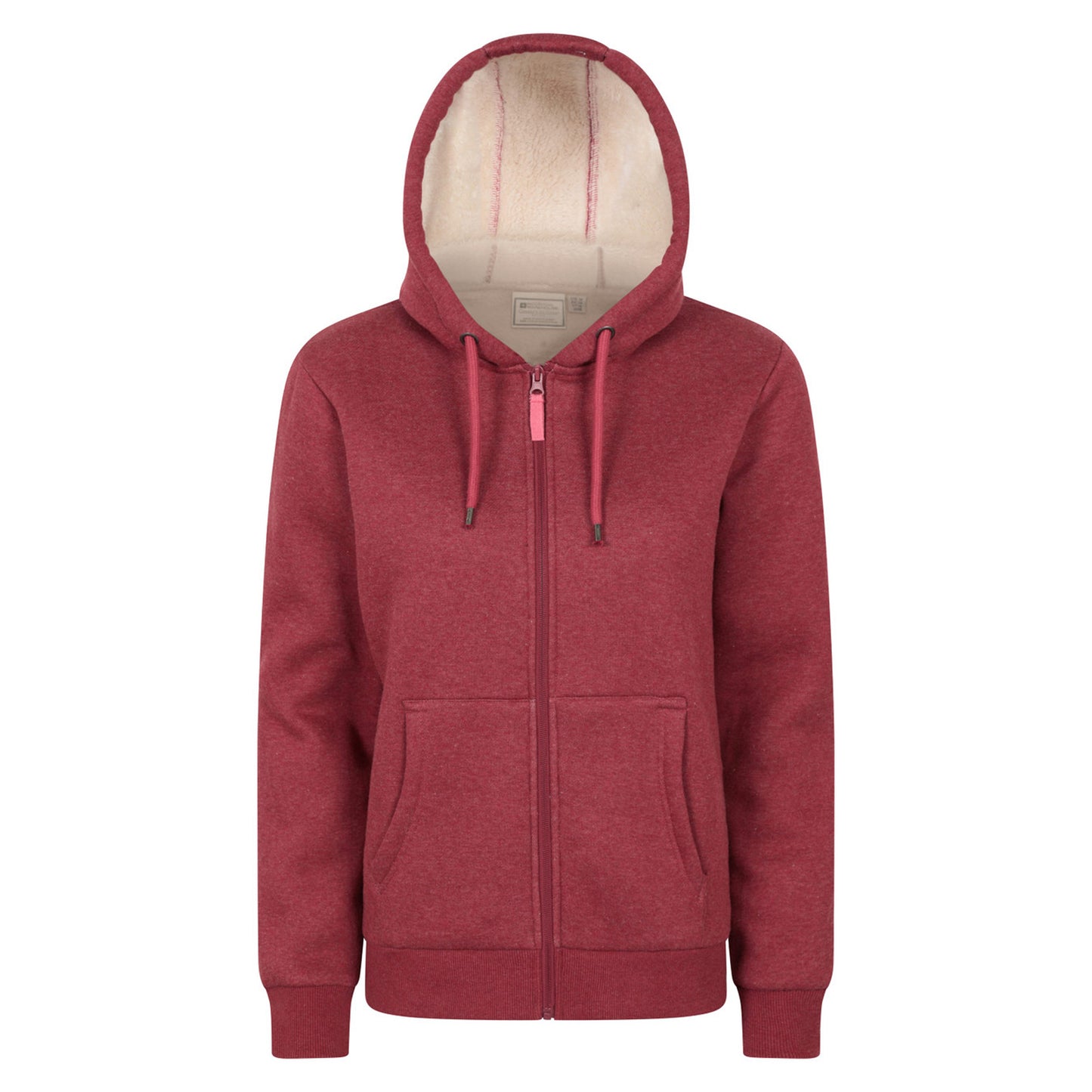 Rust - Front - Mountain Warehouse Womens-Ladies Dalton Sherpa Lined Full Zip Hoodie