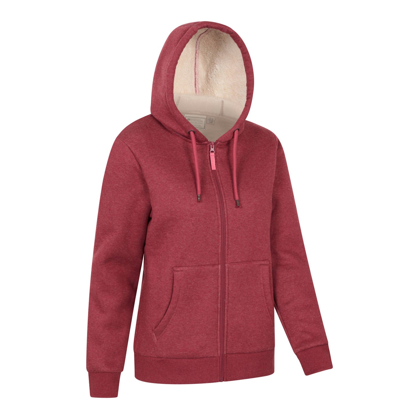 Rust - Side - Mountain Warehouse Womens-Ladies Dalton Sherpa Lined Full Zip Hoodie