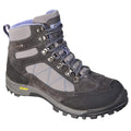 Grey-Charcoal-Purple - Front - Mountain Warehouse Womens-Ladies Storm Suede Walking Boots