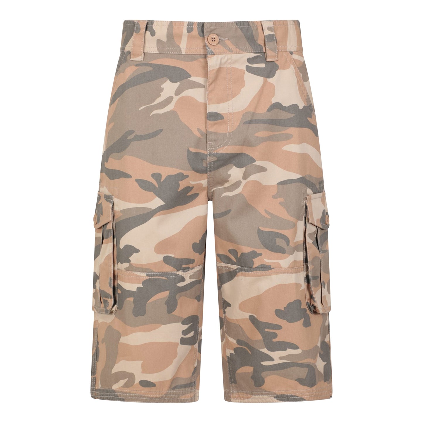 Brown - Front - Mountain Warehouse Mens Camo Cargo Shorts
