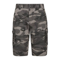 Black - Front - Mountain Warehouse Mens Camo Cargo Shorts