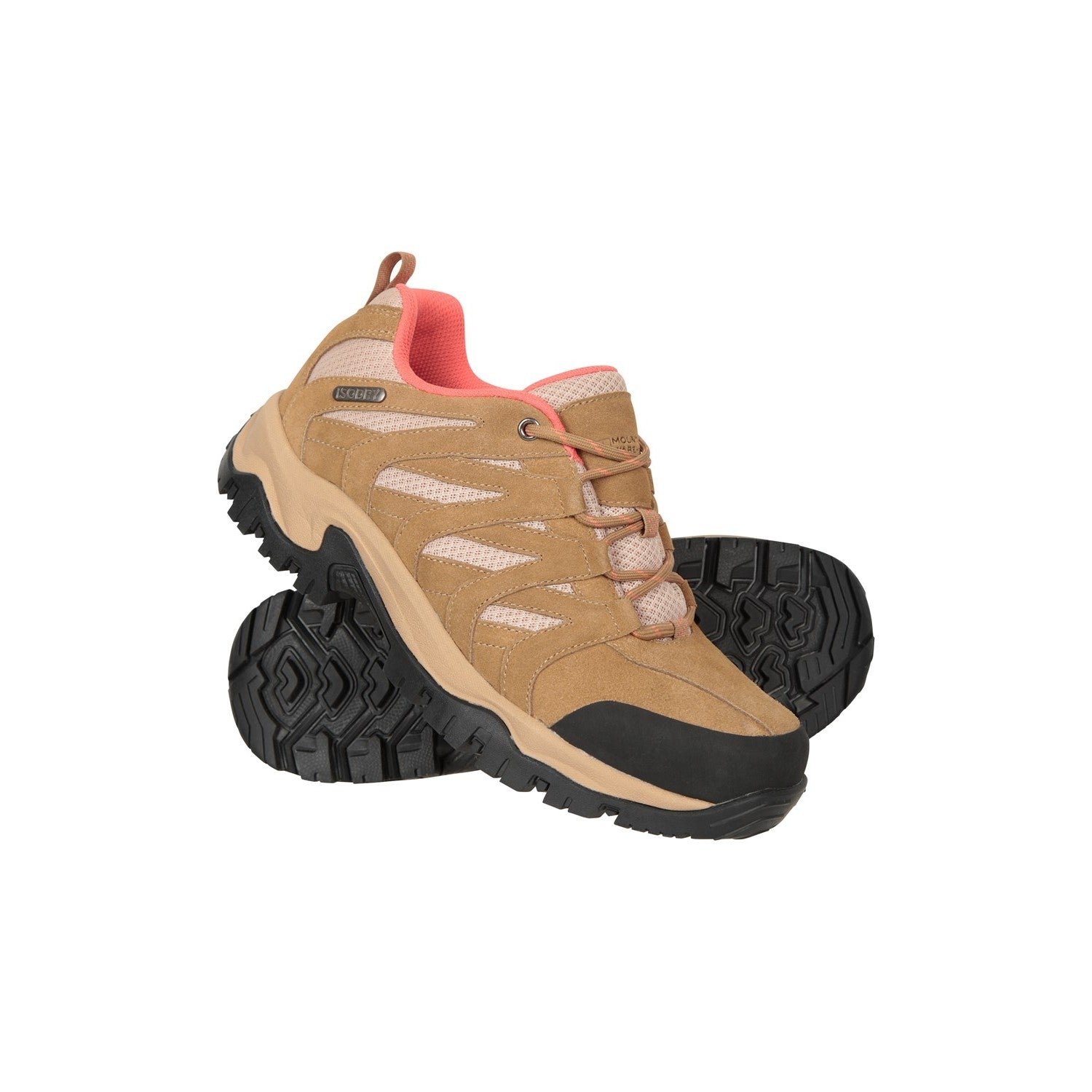 Light Brown - Close up - Mountain Warehouse Womens-Ladies Voyage Suede Waterproof Walking Shoes
