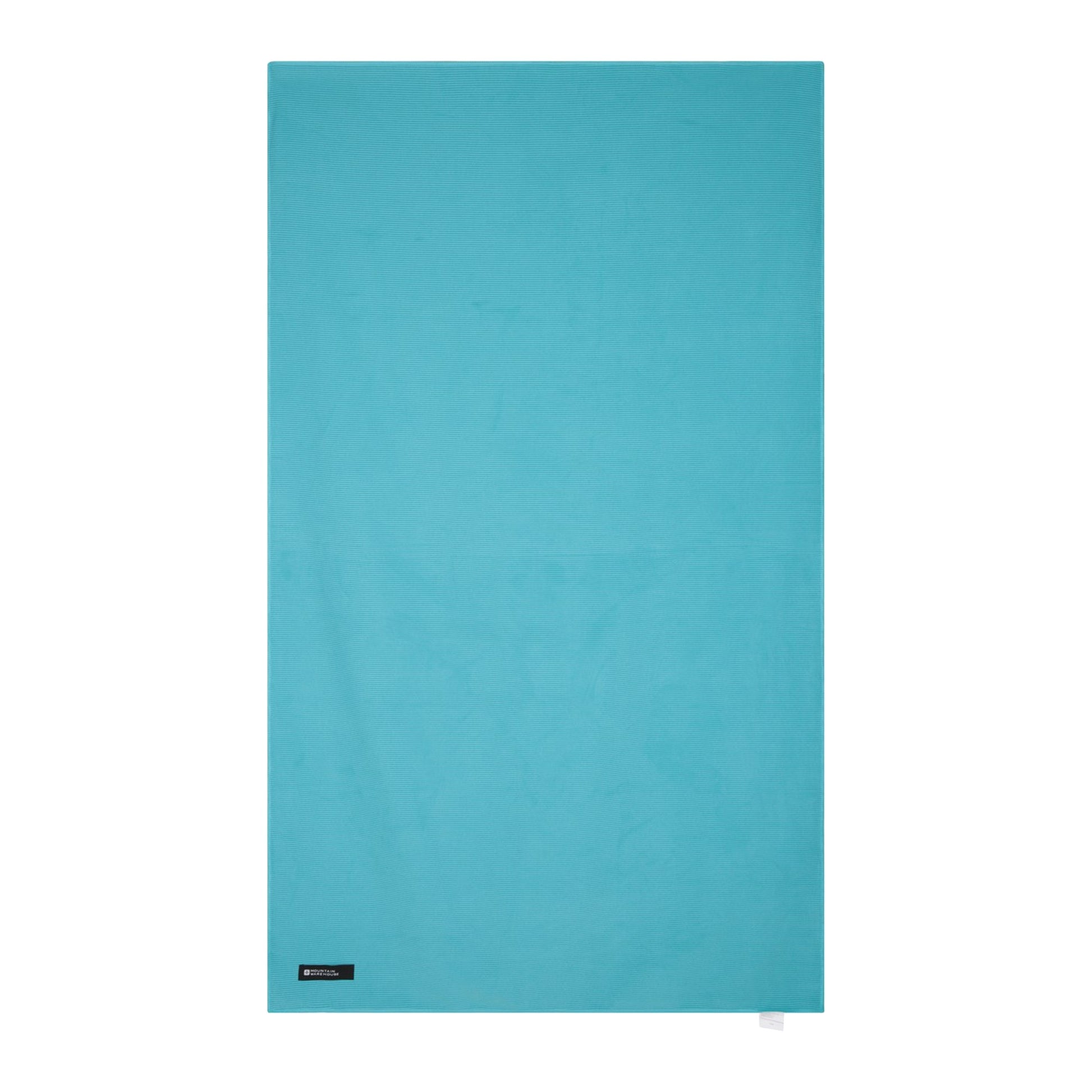 Teal - Back - Mountain Warehouse Giant Ribbed Towel