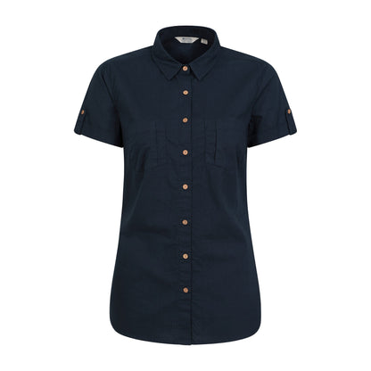 Dark Blue - Front - Mountain Warehouse Womens-Ladies Coconut Short-Sleeved Shirt
