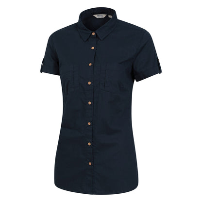 Dark Blue - Side - Mountain Warehouse Womens-Ladies Coconut Short-Sleeved Shirt