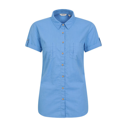 Bright Blue - Front - Mountain Warehouse Womens-Ladies Coconut Short-Sleeved Shirt