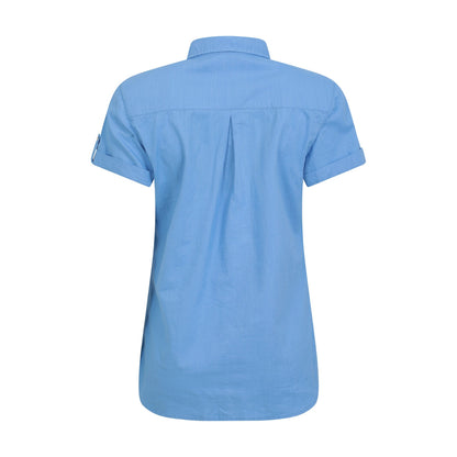 Bright Blue - Back - Mountain Warehouse Womens-Ladies Coconut Short-Sleeved Shirt