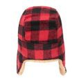 Red-Black - Back - Mountain Warehouse Childrens-Kids Gingham Trapper Hat