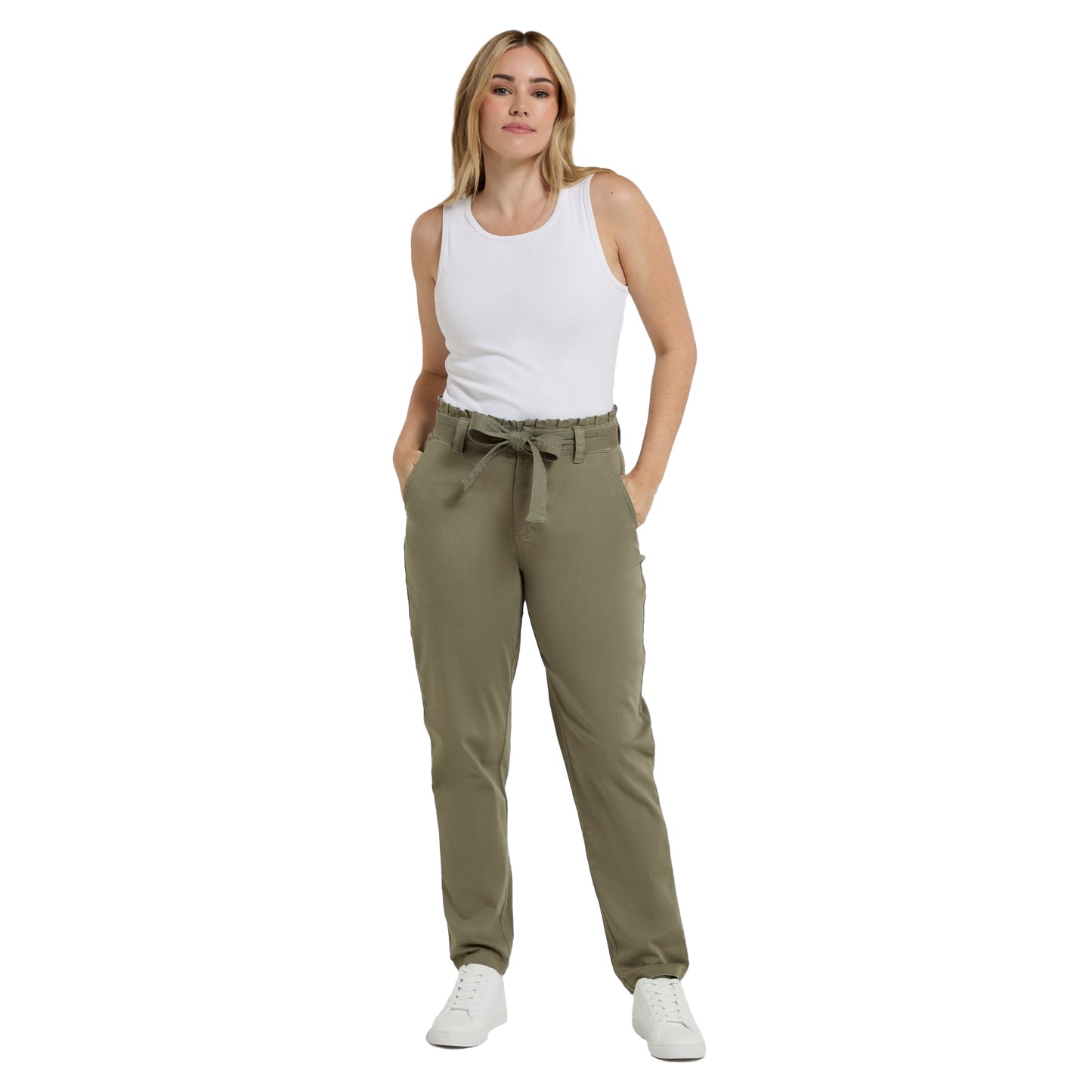 Khaki Green - Lifestyle - Animal Womens-Ladies Loren Organic Trousers