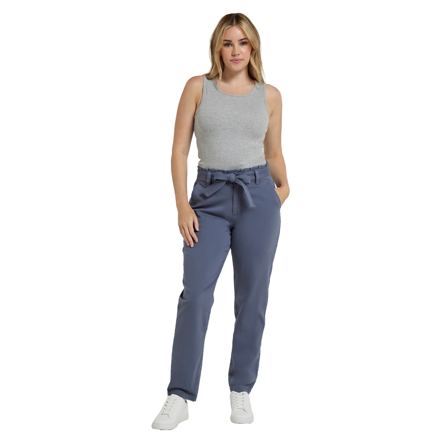 Navy - Side - Animal Womens-Ladies Loren Organic Trousers