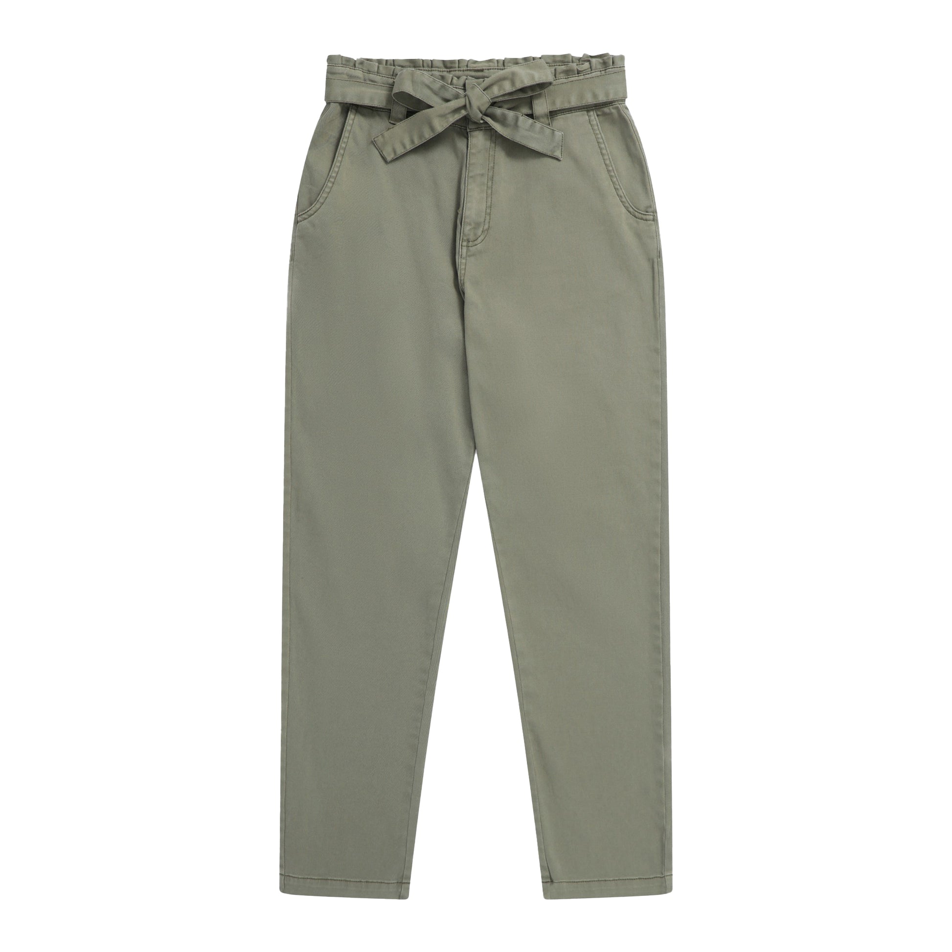 Khaki Green - Front - Animal Womens-Ladies Loren Organic Trousers