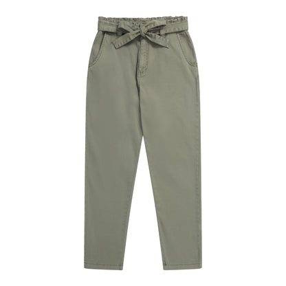 Khaki Green - Front - Animal Womens-Ladies Loren Organic Trousers