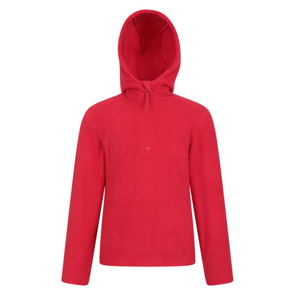 Dark Red - Front - Mountain Warehouse Childrens-Kids Camber II Fleece Hoodie