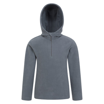 Grey - Front - Mountain Warehouse Childrens-Kids Camber II Fleece Hoodie