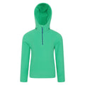 Dark Green - Front - Mountain Warehouse Childrens-Kids Camber II Fleece Hoodie