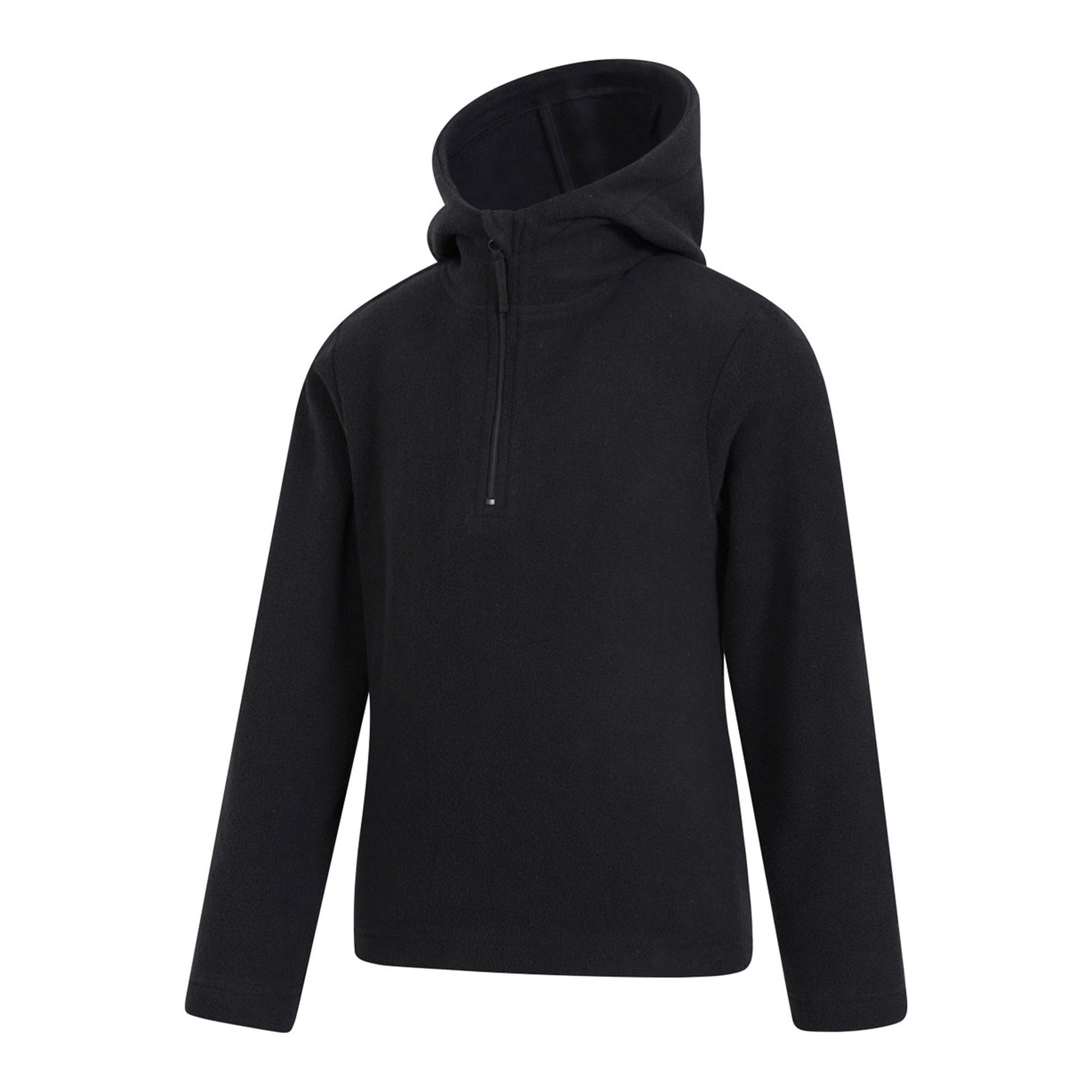Jet Black - Side - Mountain Warehouse Childrens-Kids Camber II Fleece Hoodie