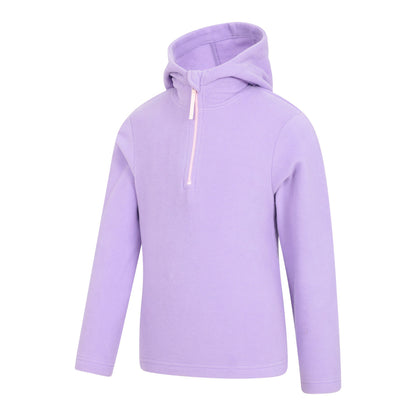 Lilac - Side - Mountain Warehouse Childrens-Kids Camber II Fleece Hoodie