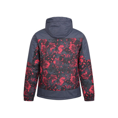 Dark Grey - Back - Mountain Warehouse Mens Printed Ski Jacket & Trousers Set