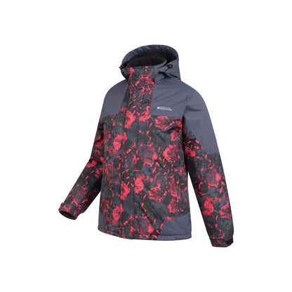 Dark Grey - Pack Shot - Mountain Warehouse Mens Printed Ski Jacket & Trousers Set