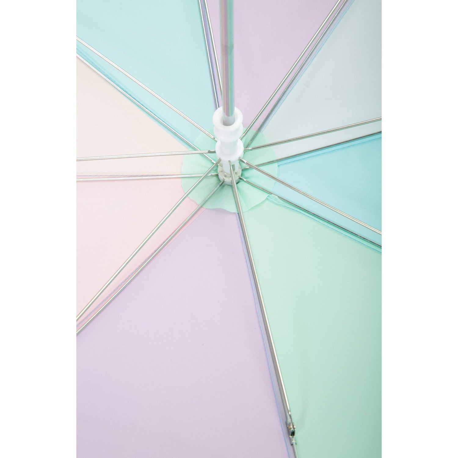 Pastel-Multicoloured - Side - Mountain Warehouse Childrens-Kids Rainbow Stick Umbrella