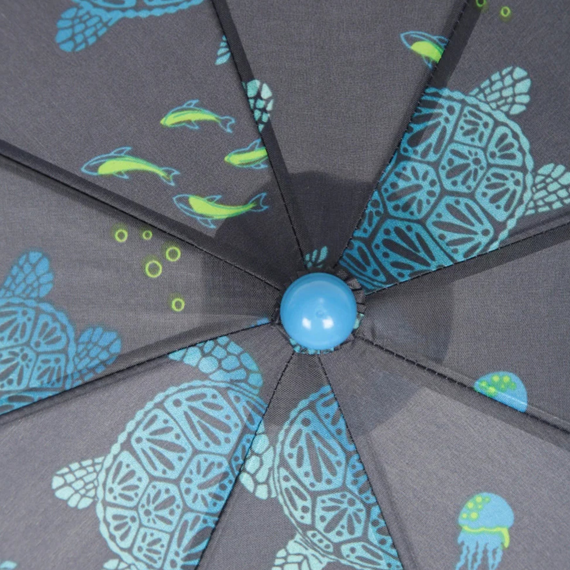 Dark Blue - Close up - Mountain Warehouse Childrens-Kids Printed Stick Umbrella