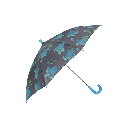 Dark Blue - Back - Mountain Warehouse Childrens-Kids Printed Stick Umbrella