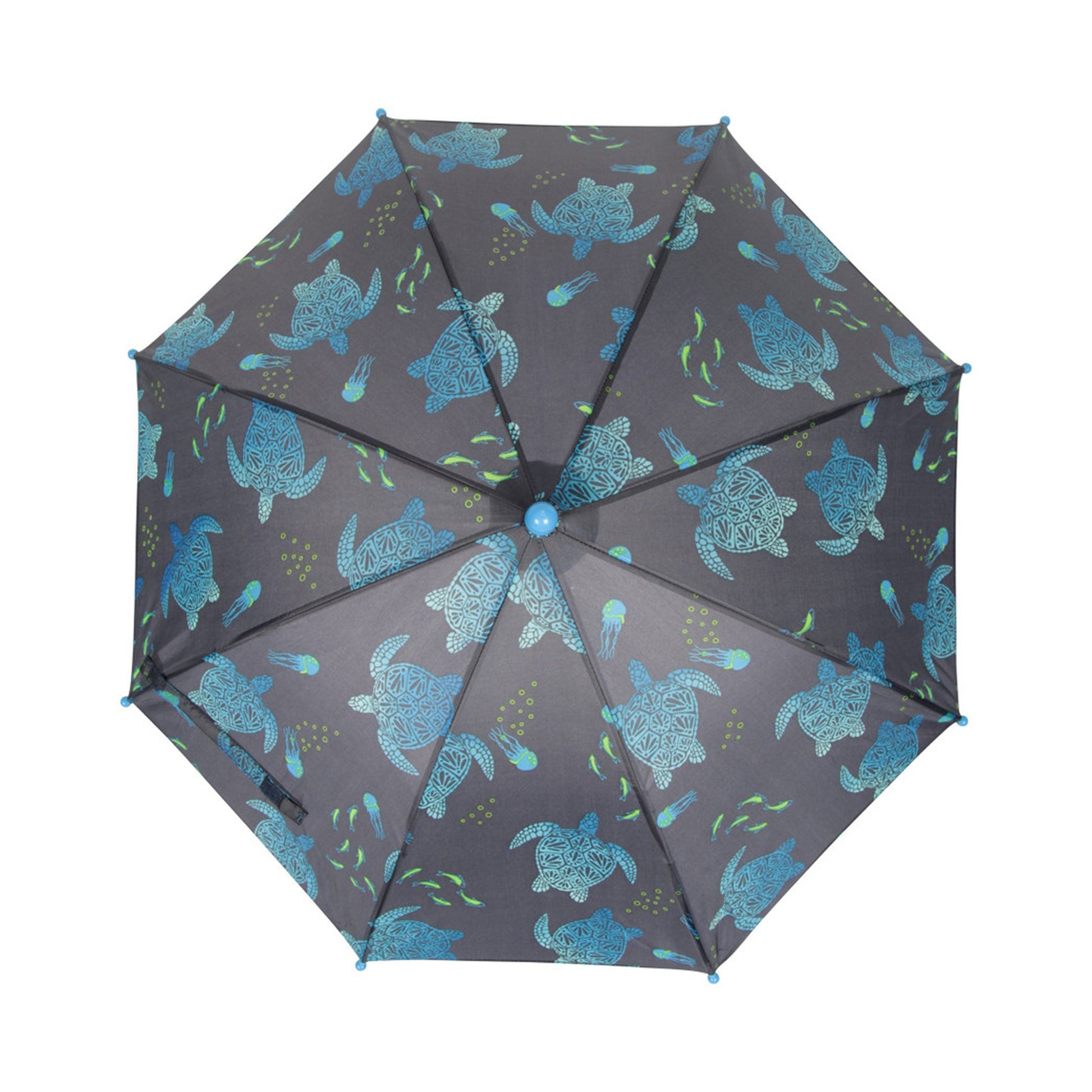 Dark Blue - Side - Mountain Warehouse Childrens-Kids Printed Stick Umbrella