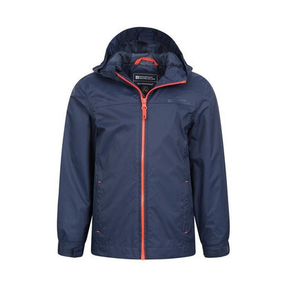 Blue - Pack Shot - Mountain Warehouse Childrens-Kids Torrent Taped Seam Waterproof Jacket