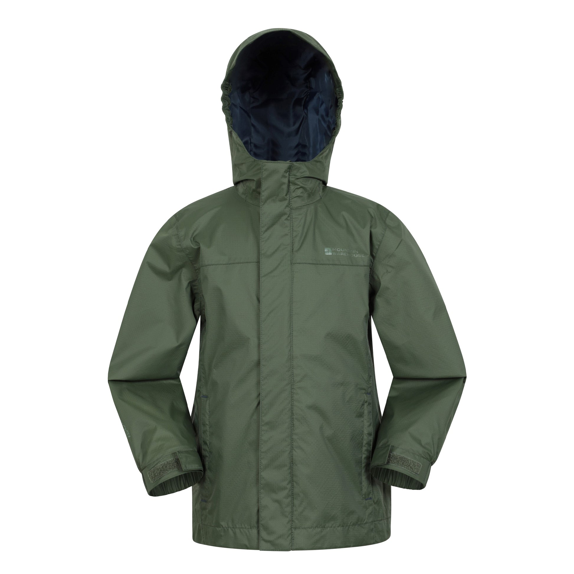 Green - Front - Mountain Warehouse Childrens-Kids Torrent Taped Seam Waterproof Jacket