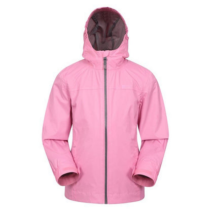 Pale Pink - Back - Mountain Warehouse Childrens-Kids Torrent Taped Seam Waterproof Jacket