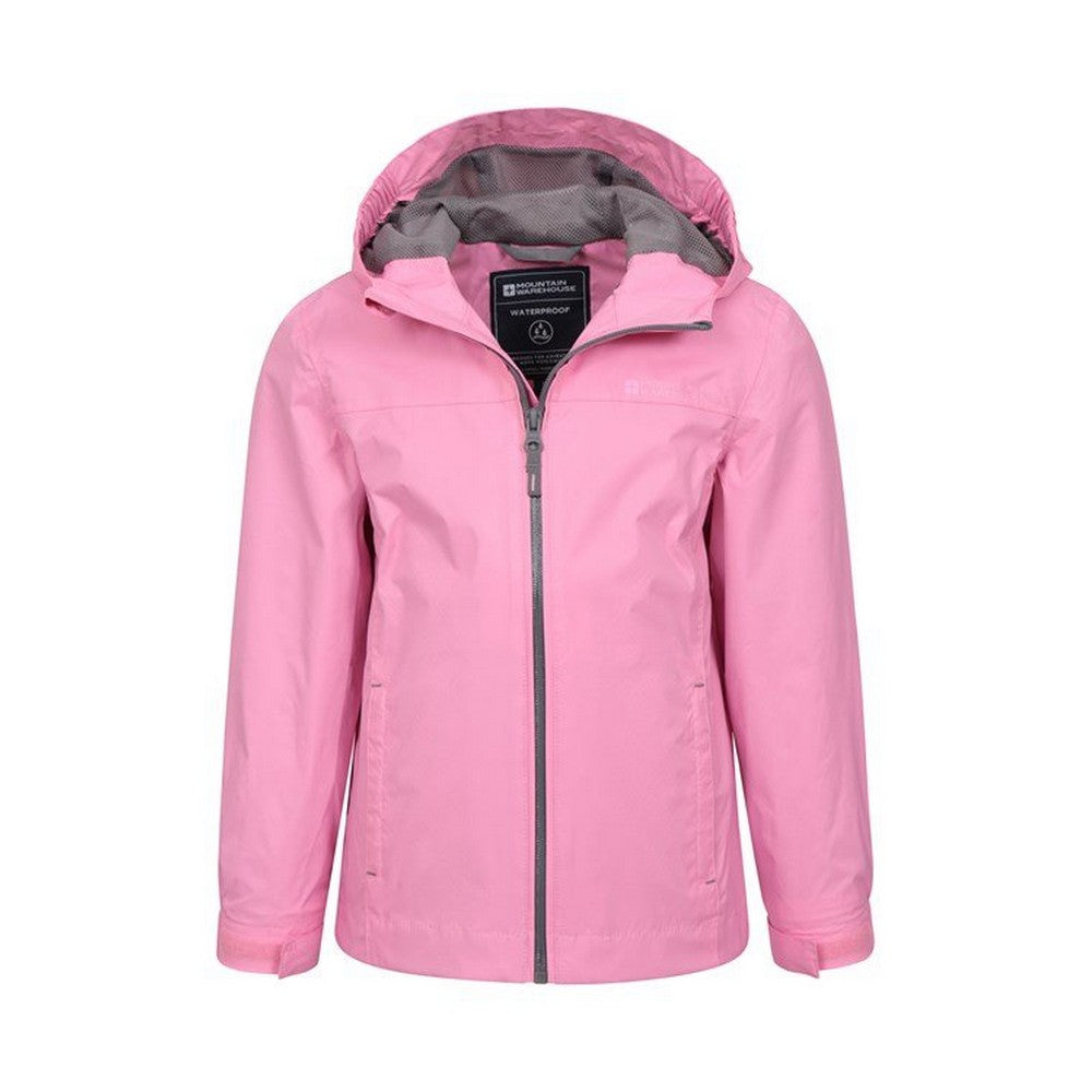 Pale Pink - Pack Shot - Mountain Warehouse Childrens-Kids Torrent Taped Seam Waterproof Jacket