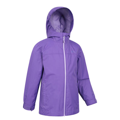 Purple - Side - Mountain Warehouse Childrens-Kids Torrent Taped Seam Waterproof Jacket