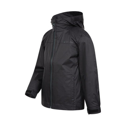 Black - Lifestyle - Mountain Warehouse Childrens-Kids Torrent Taped Seam Waterproof Jacket