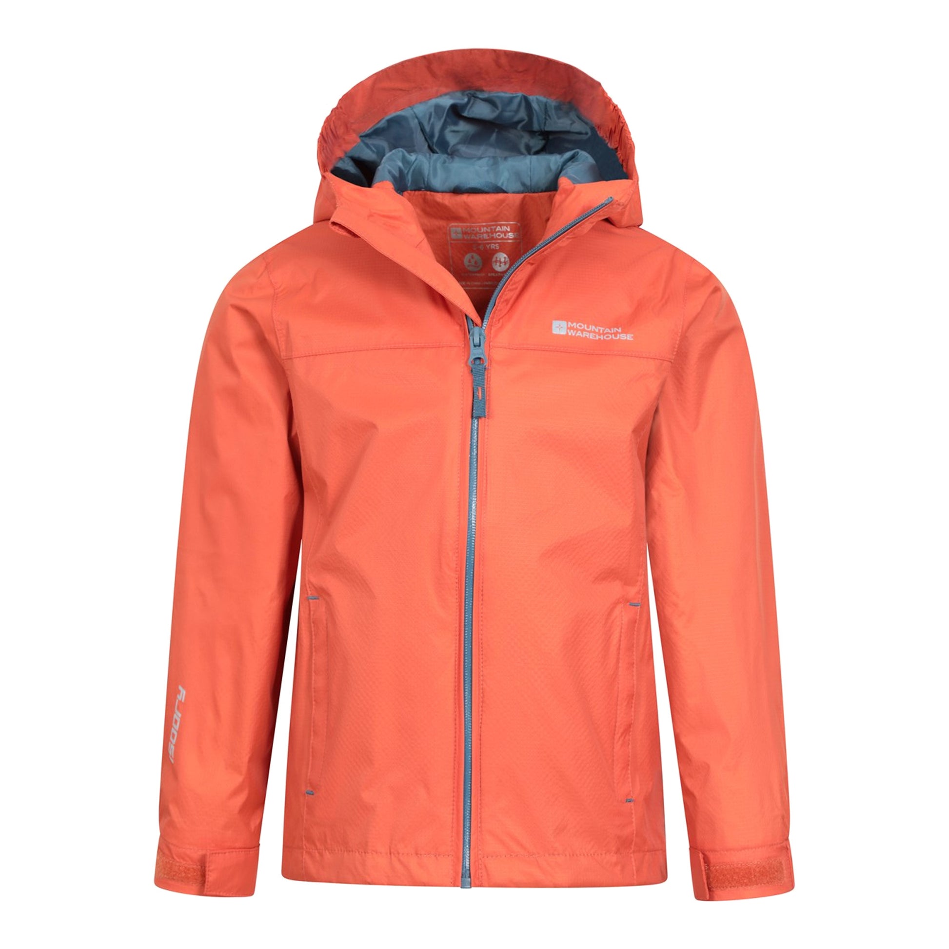 Rust - Pack Shot - Mountain Warehouse Childrens-Kids Torrent Taped Seam Waterproof Jacket