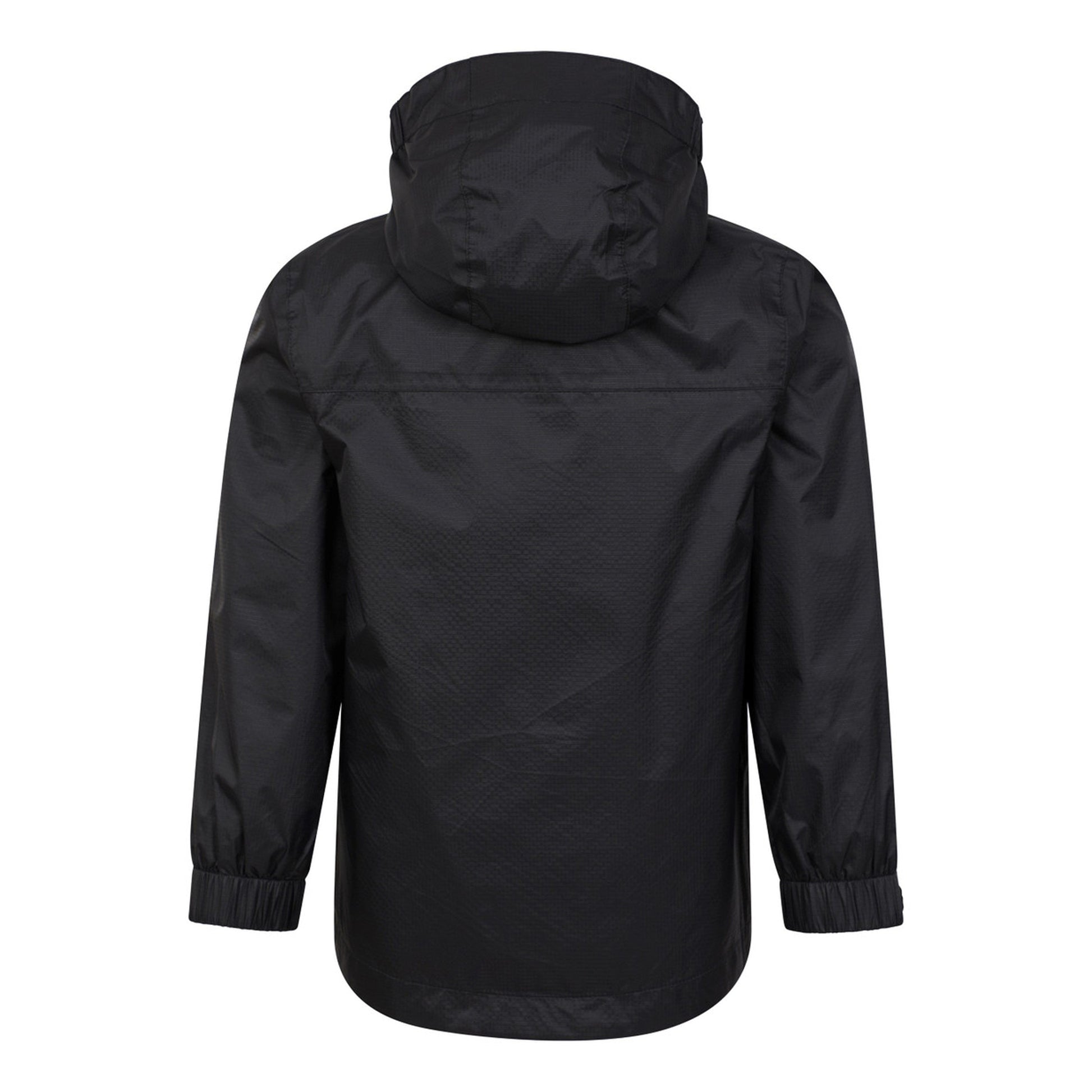 Jet Black - Back - Mountain Warehouse Childrens-Kids Torrent Taped Seam Waterproof Jacket
