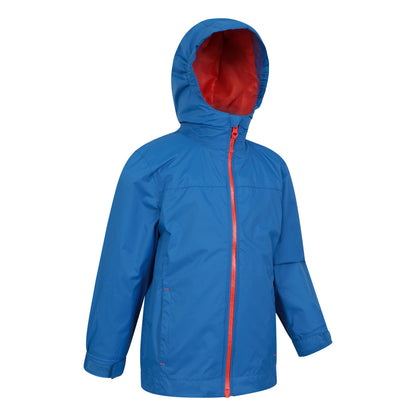 Cobalt - Side - Mountain Warehouse Childrens-Kids Torrent Taped Seam Waterproof Jacket