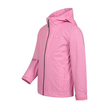 Pale Pink - Front - Mountain Warehouse Childrens-Kids Torrent Taped Seam Waterproof Jacket
