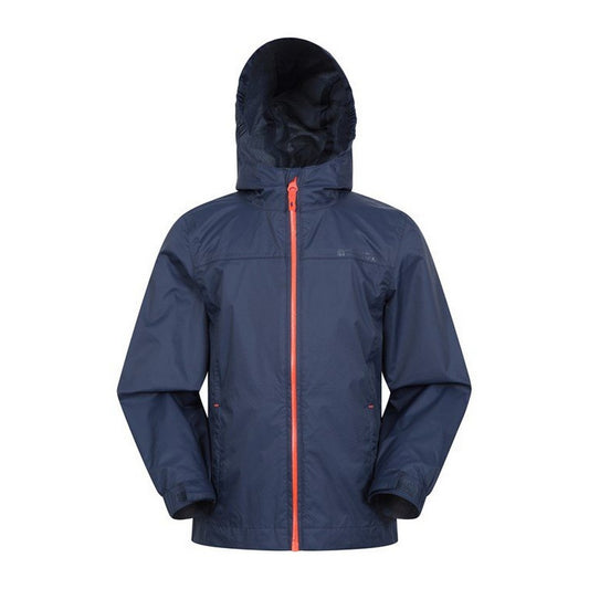 Blue - Front - Mountain Warehouse Childrens-Kids Torrent Taped Seam Waterproof Jacket