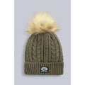 Light Khaki - Side - Animal Womens-Ladies Becky Recycled Winter Hat